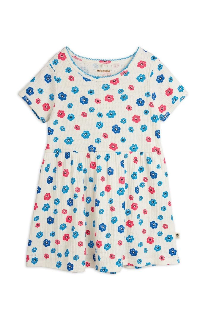 Mini Rodini Flowers aop picot edge pointelle dress Multi_1