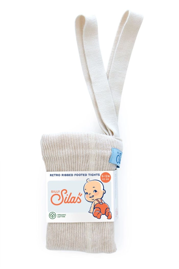 Silly Silas Cotton tights with braces Cream Blend_1