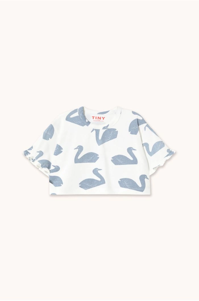 Tinycottons Crop Tee Big Swans_1