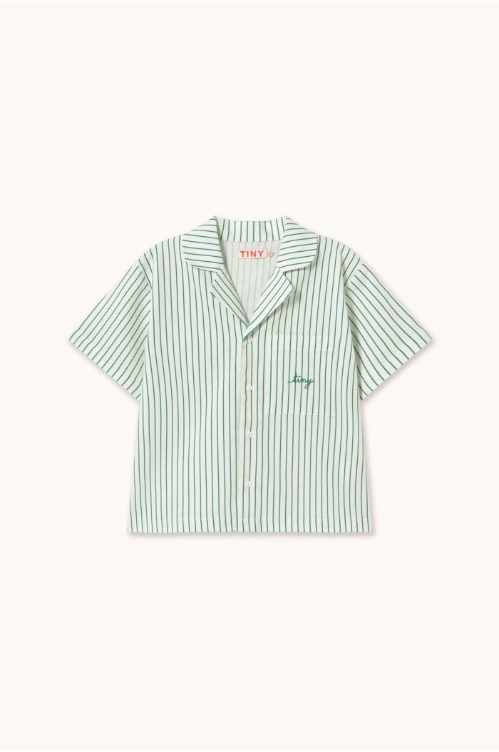 Tinycottons Shirt Emerald Stripes_1