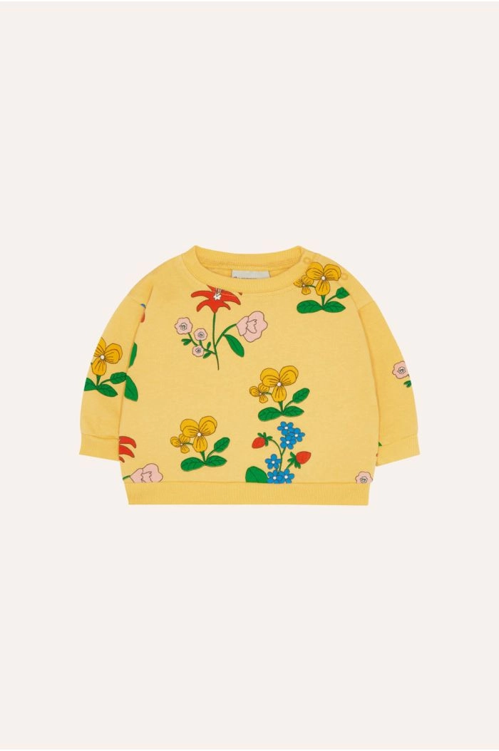The Campamento Flowers Allover Baby Sweatshirt Yellow_1