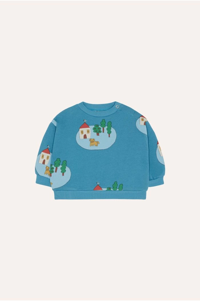 The Campamento Small Village Baby Sweatshirt Blue_1