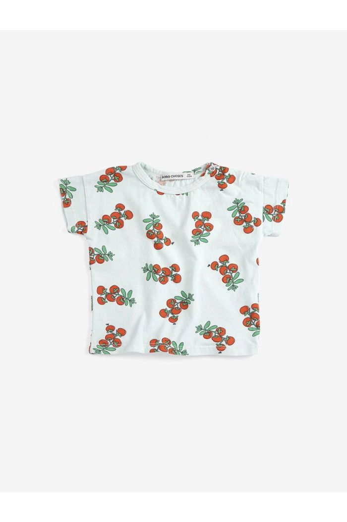 Bobo Choses Juicy Tomatoes all over T-shirt Light Blue_1