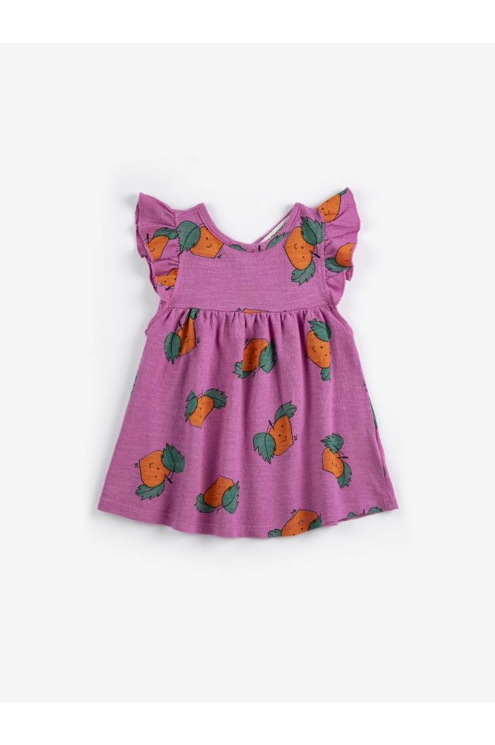 Bobo Choses Tangerine all over ruffled dress Fuchsia_1