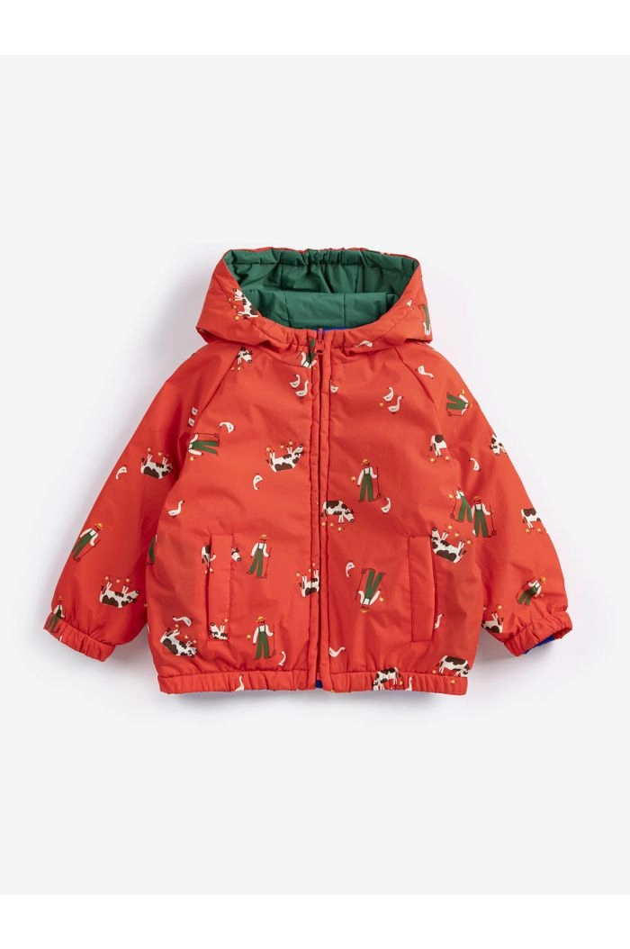 Bobo Choses Farm Adventure ao reversible anorak Red_1