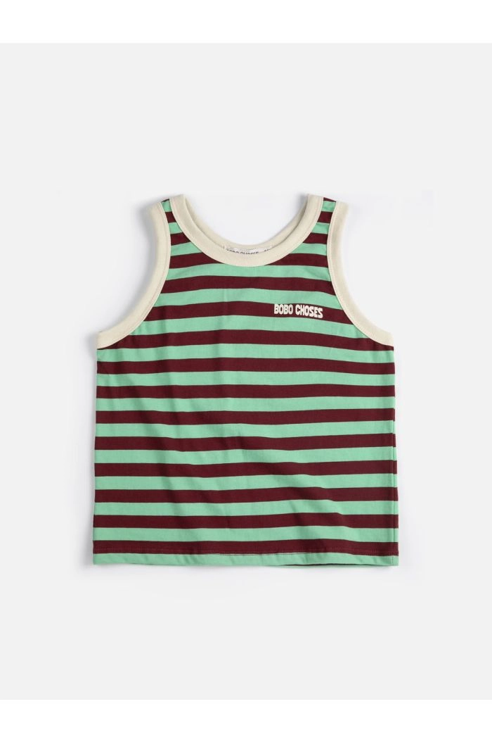 Bobo Choses Bobo Choses Striped tank top Green_1