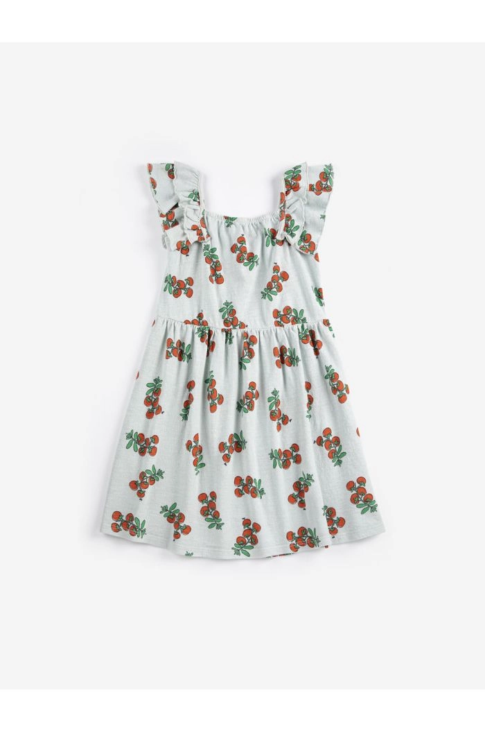 Bobo Choses Juicy Tomatoes all over ruffled dress Light Blue_1