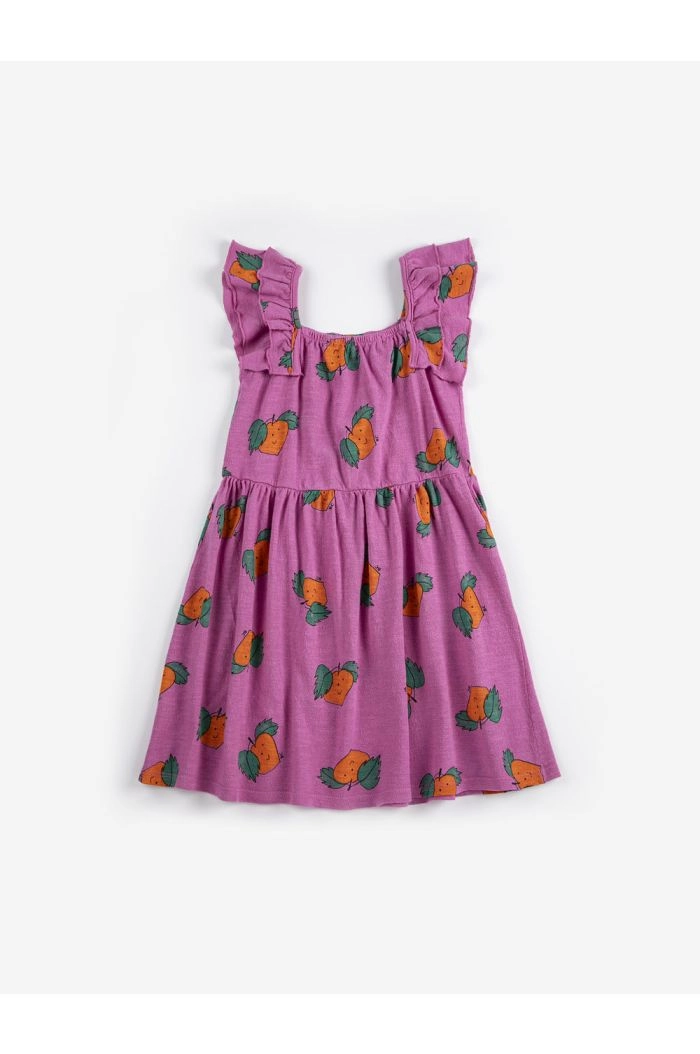 Bobo Choses Tangerine all over ruffled dress Purple_1