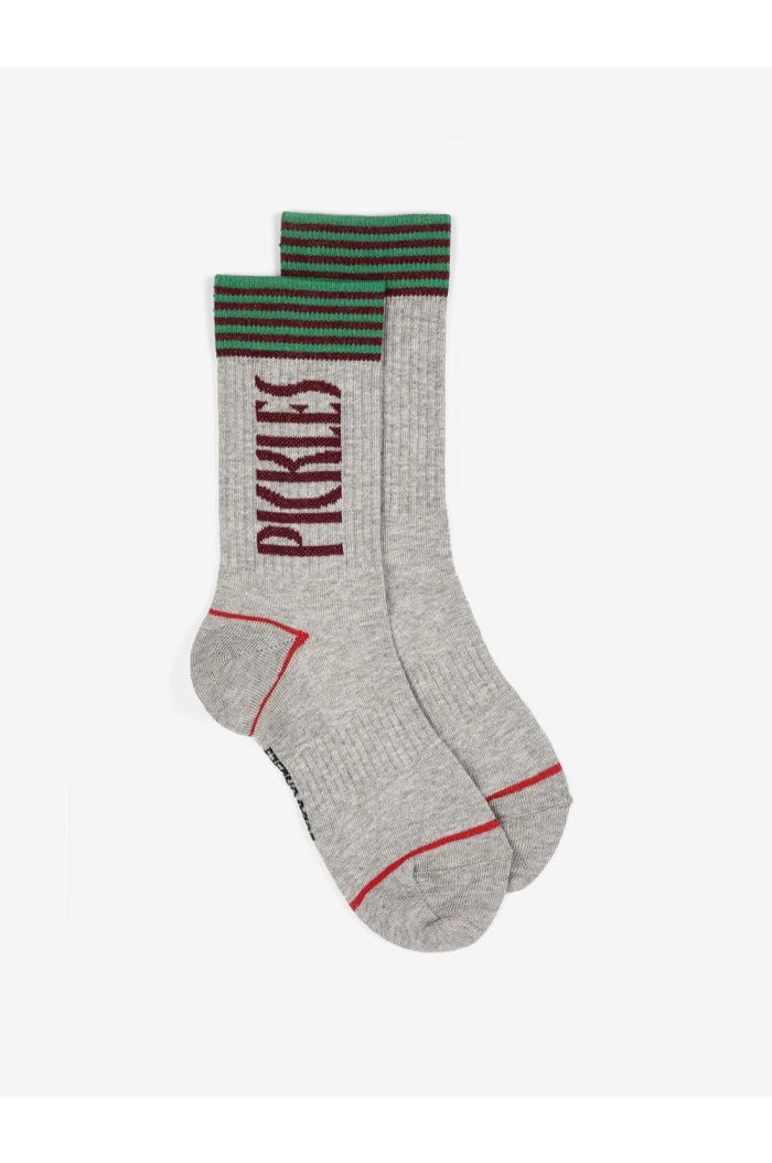Bobo Choses Spicy Pickles long socks Heather Grey_1