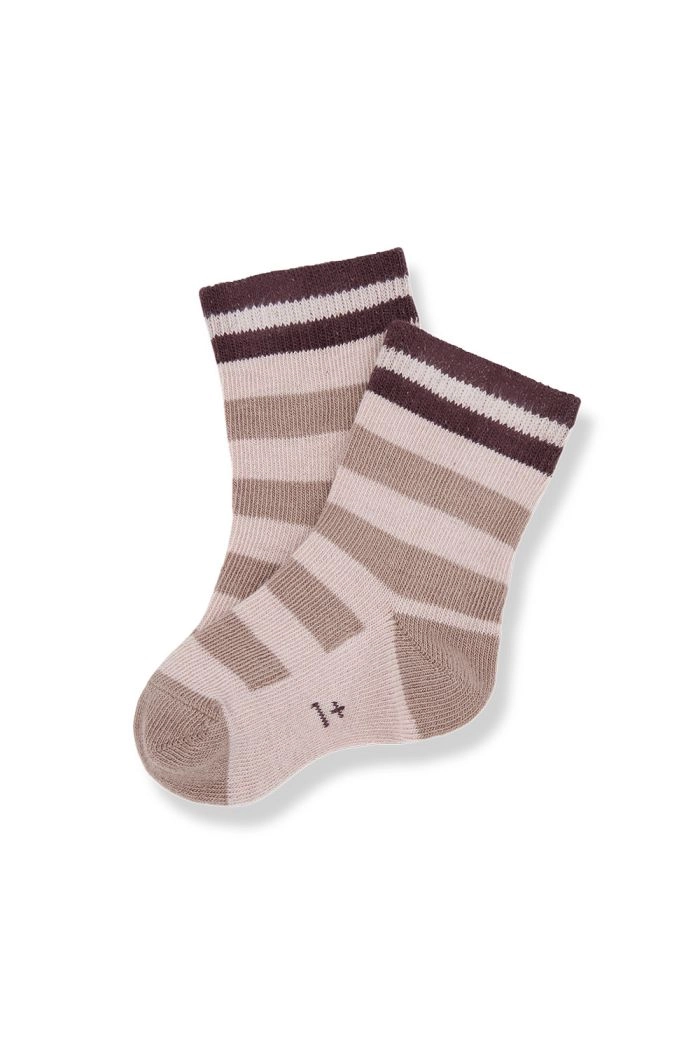 1+ in the family NIELS striped socks Nude_1