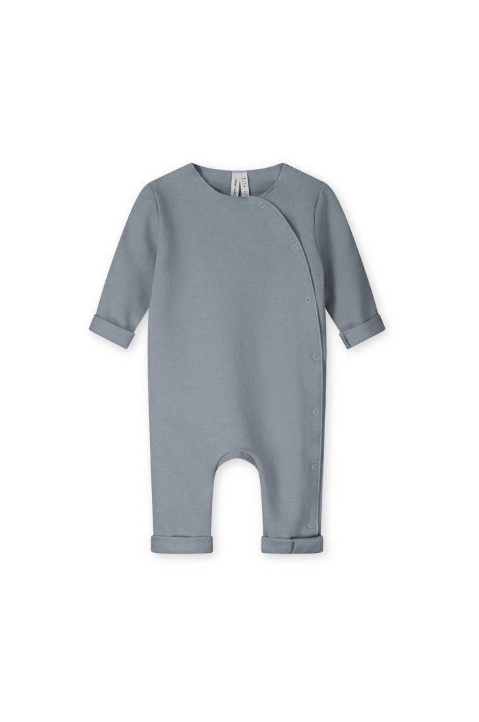 Gray Label Baby Suit with Snaps GOTS Stone Grey_1