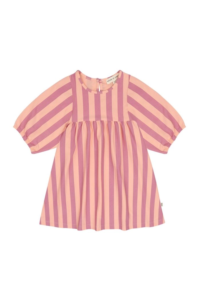 House Of Jamie Balloon High Waist Dress Violet Bellini Stripes_1