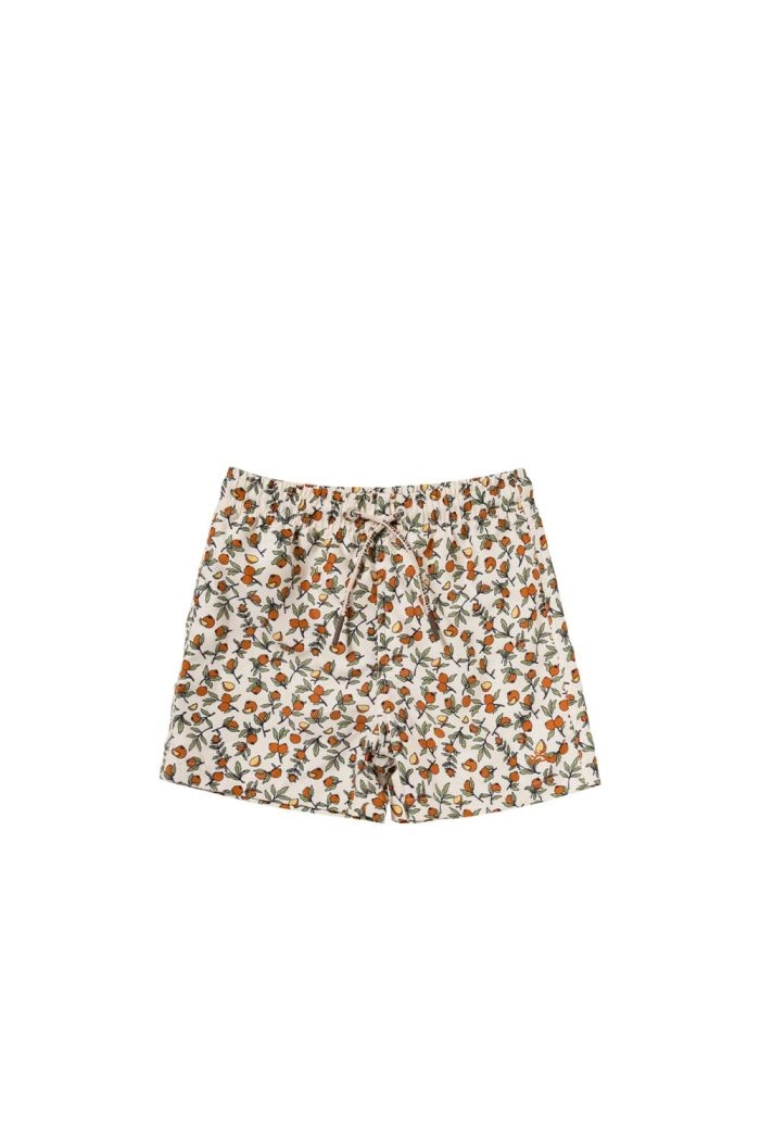 Salted Stories Pommegranate | Swim Shorts White Swan_1