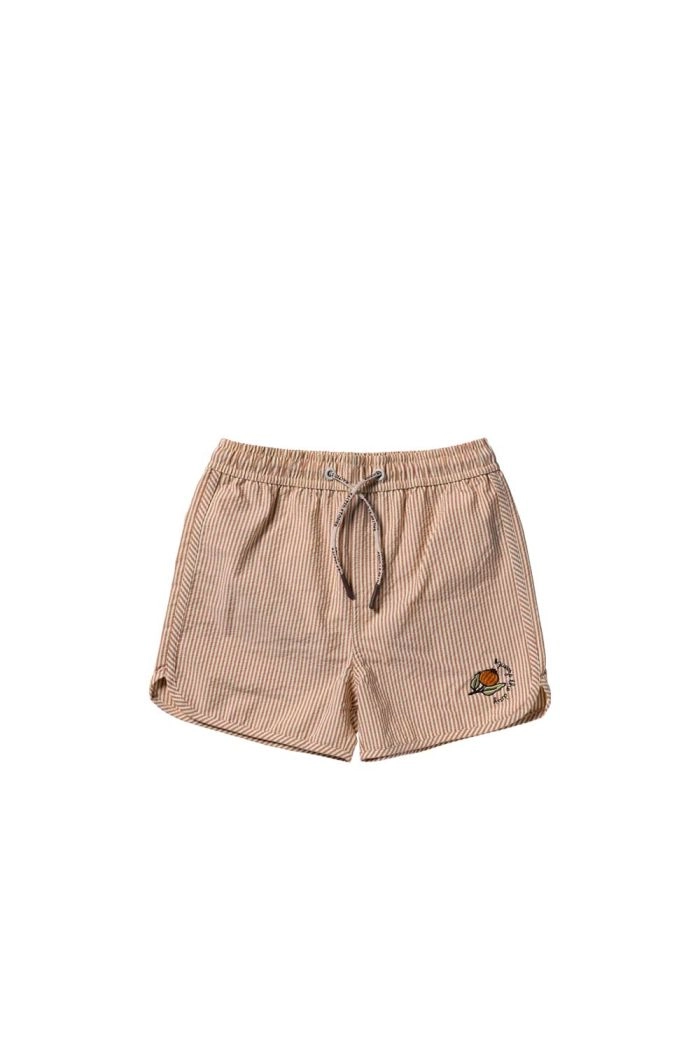 Salted Stories Seersucker | Swim Shorts Bombay Brown_1