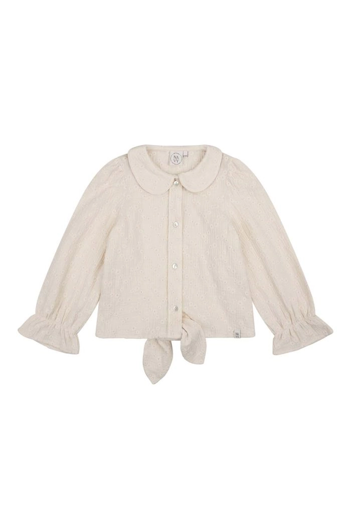 Navy Natural Faye blouse White Heart Broderie_1