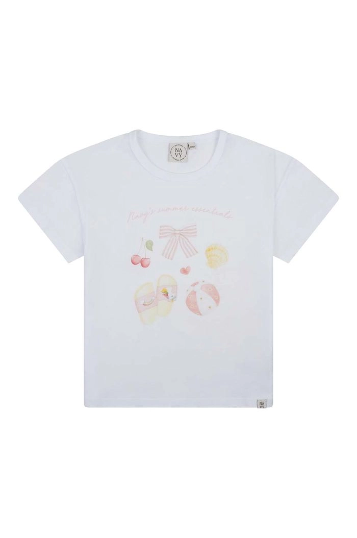 Navy Natural Navy's summer t-shirt White_1