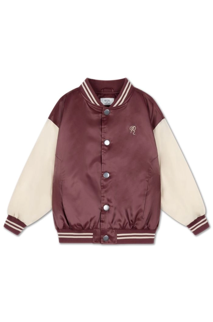 Repose AMS 1. Baseball Jacket Cherrywood Color Block_1