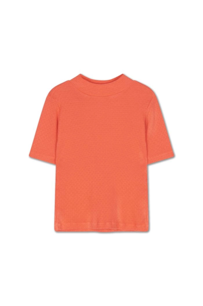 Repose AMS 54. Slim Turtle Neck Ss Coral Dusk_1