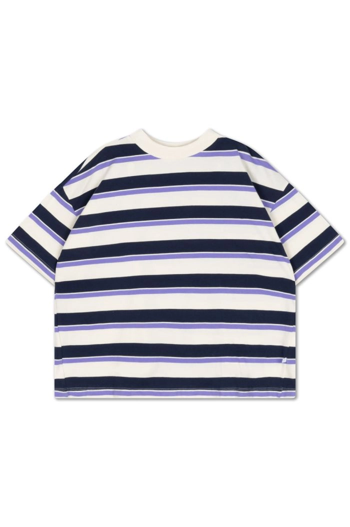 Repose AMS 56. Boxy Tee Cream Teal Glacier Stripe_1