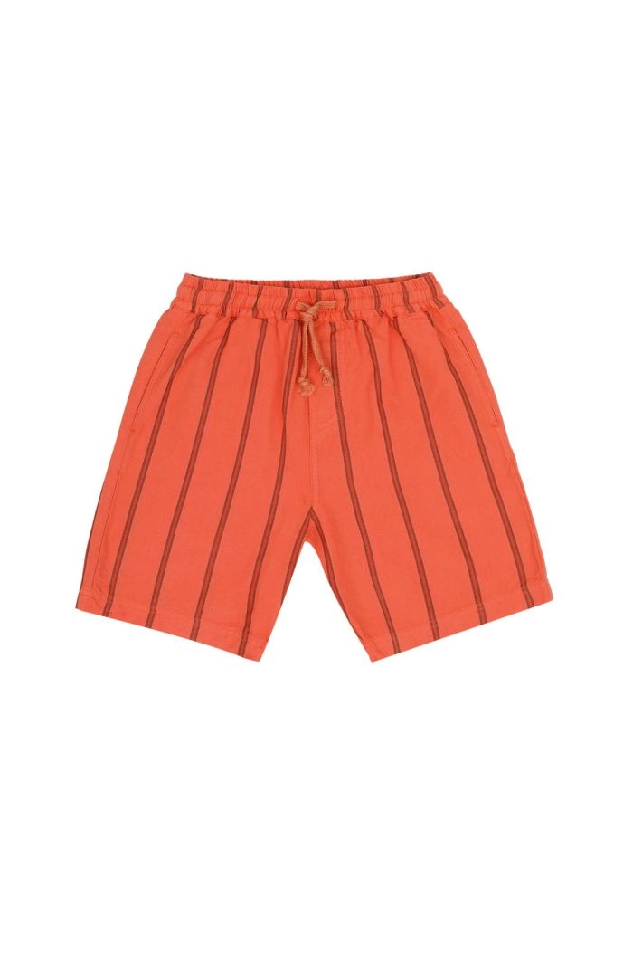 Jenest Knox Shorts Coral Orange Stripe_1
