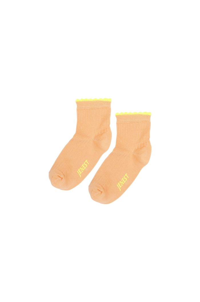 Jenest Fancy Sneacker Socks Peach Orange_1