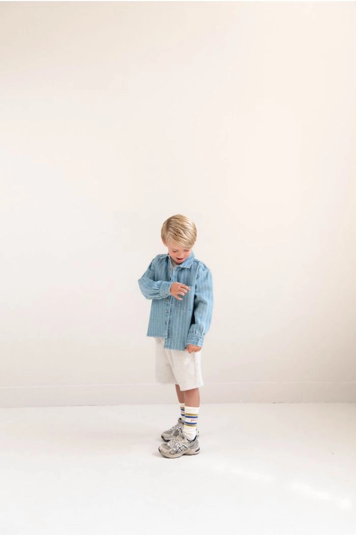 Jenest Lef Stripe Overshirt Indigo Stripe_1